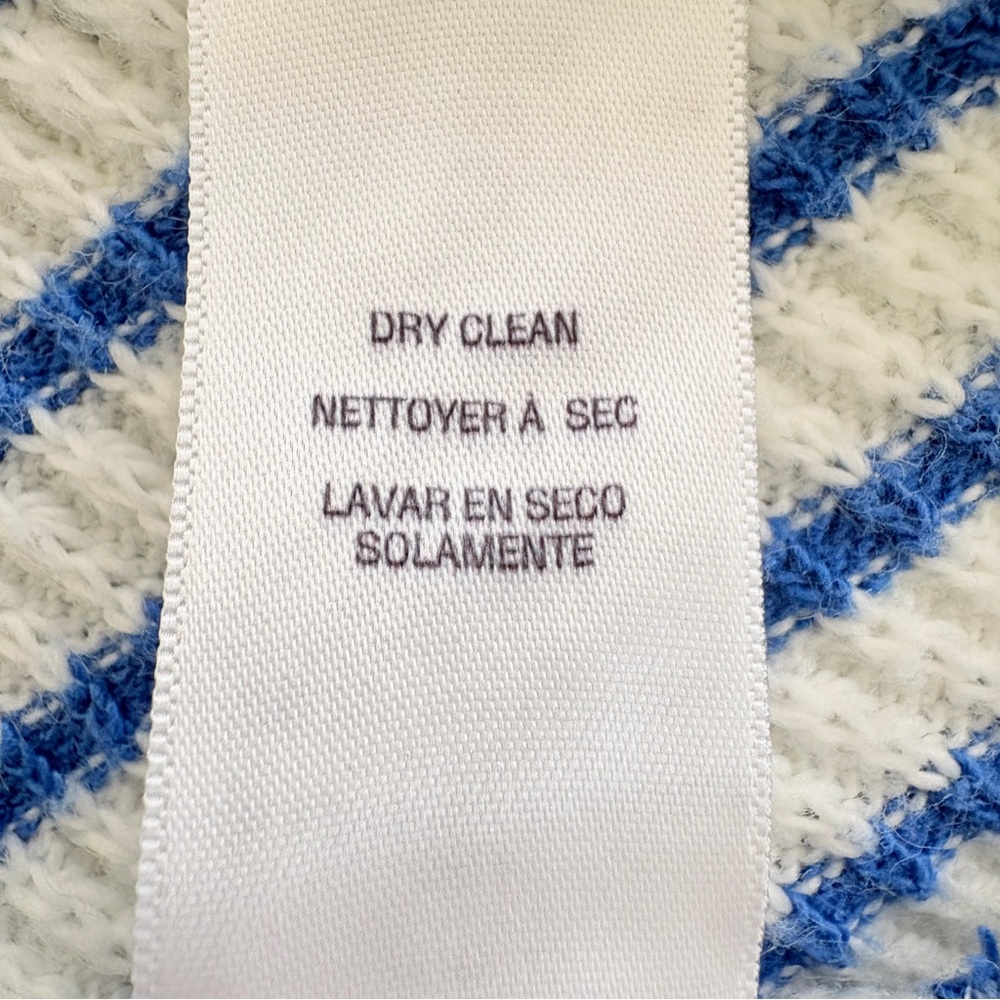 Splendid Ribbed Striped Hoodie XS Supersoft Supima Cotton Modal Knit Blue White - Picture 7 of 9